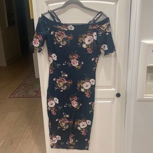 Haute Monde-cocktail-dress-knee-length size small floral